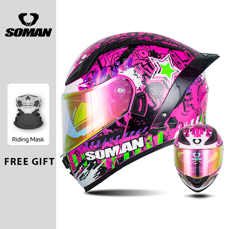 소만 모듈러 헬멧 플립 풀페이스 오토바이 헬멧 듀얼 바 - Dual Visor Motorcycle Racing Helmet 리뷰 및 가격